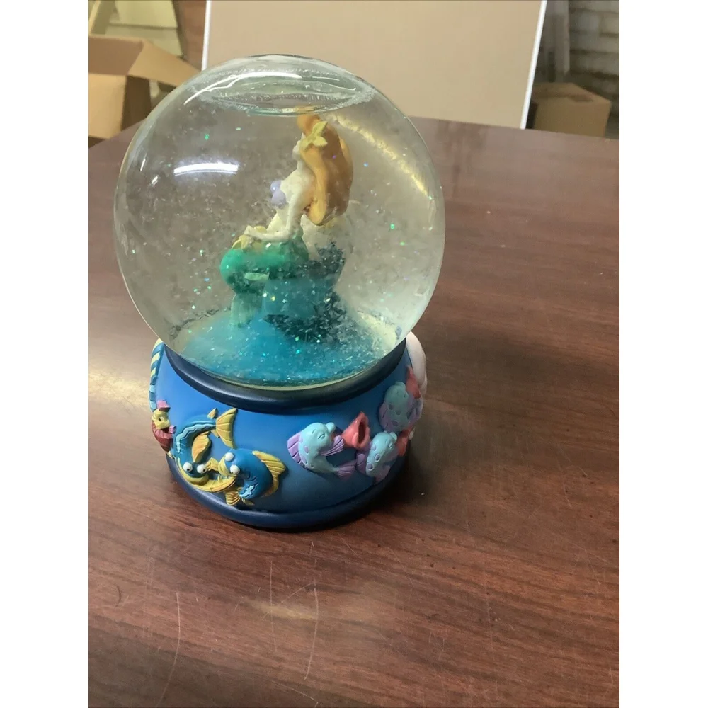 Disney Little Mermaid Ariel “Part of Your World” Musical Snow Globe Sebastian